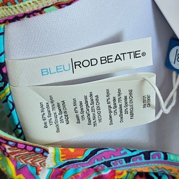 Bleu Rod Beattie Multicolor Paisley padded Bikini Top - Picture 8 of 12